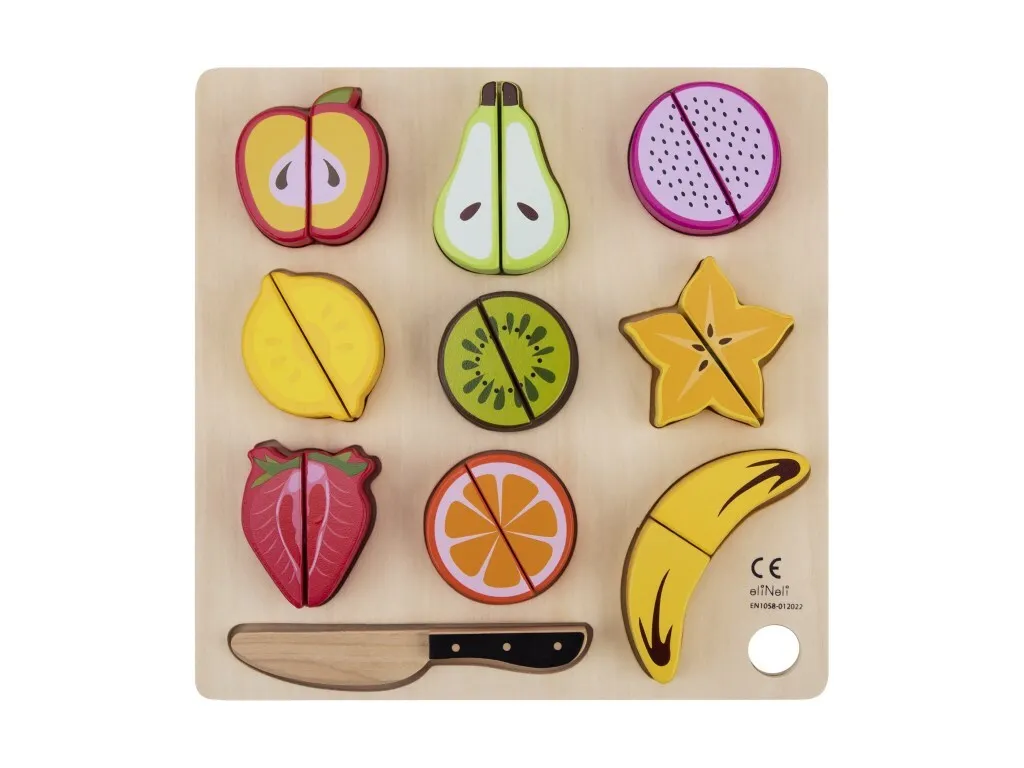 Coupe-fruits en bois artisanal avec lame en acier pour table créative