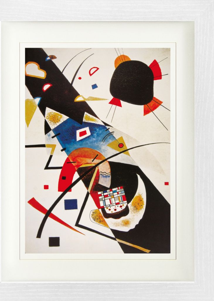 Wassily Kandinsky Gerahmtes Bild Mit Edlem Passepartout | Wand-Bilder | Im Bilderrahmen - Zwei Schwarze Flecken, 1923 (40 x 30 cm)