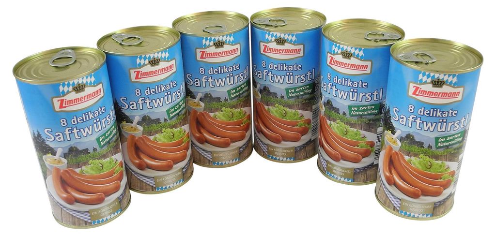 Delikate Saftwürstl 6er Pack (6 Dosen à 8 Stück / 250 g) Produktbild 