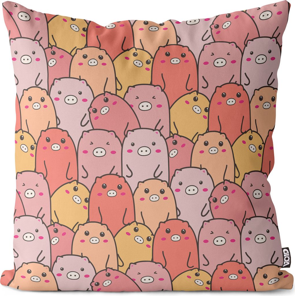 VOID Schweinchen Bande Cartoon Kissenbezug Kissenhülle sofa couch wohnzimmer dekoration wasserfest Outdoor Kissen bezug deko