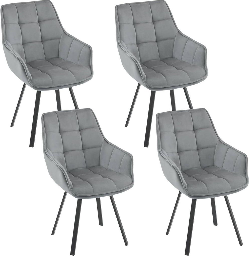 EUGAD 4 x Esszimmerstühle drehbar, bequem modern, mit Produktbild 