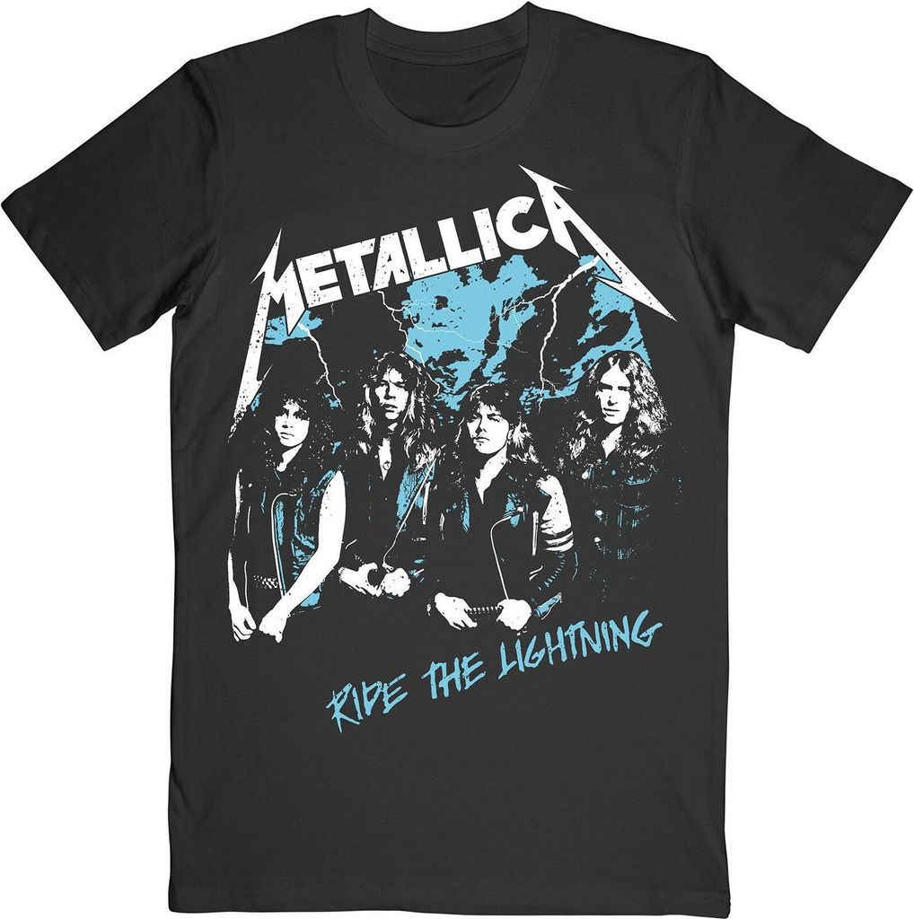 Metallica - "Ride The Lightning" T-Shirt für Herren/Damen Uni RO581 (L) (Schwarz)