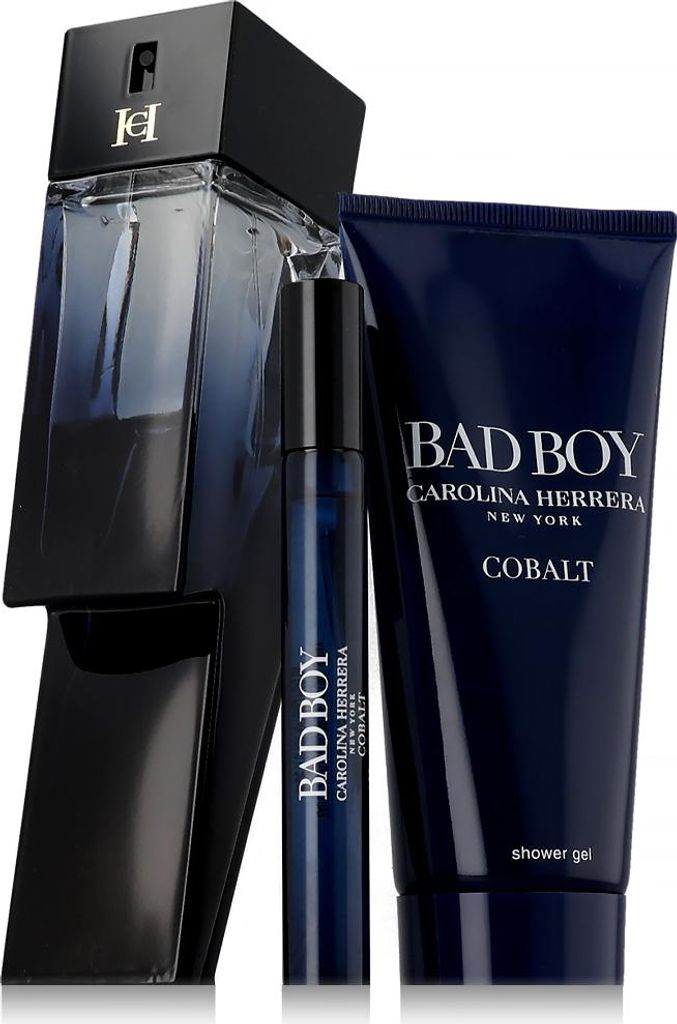 Carolina Herrera Bad Boy Cobalt Eau De Perfume Spray 100ml Set 3 Pieces