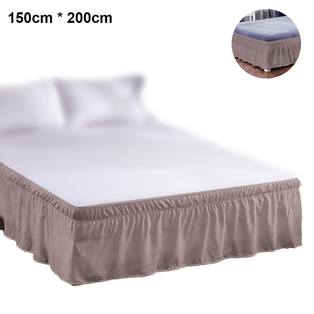 Serenta Bettrock Aus Mikrofaser – Plissiert, Kingsize | Schokoladenbraun, 198 X 203 Cm