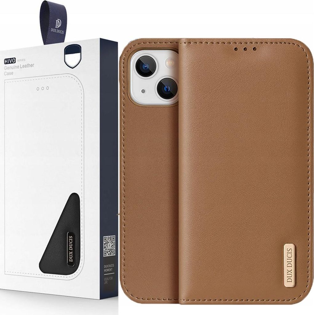 Dux Ducis Hivo Leather Case with Flap Natural Leather Card Image du produit 