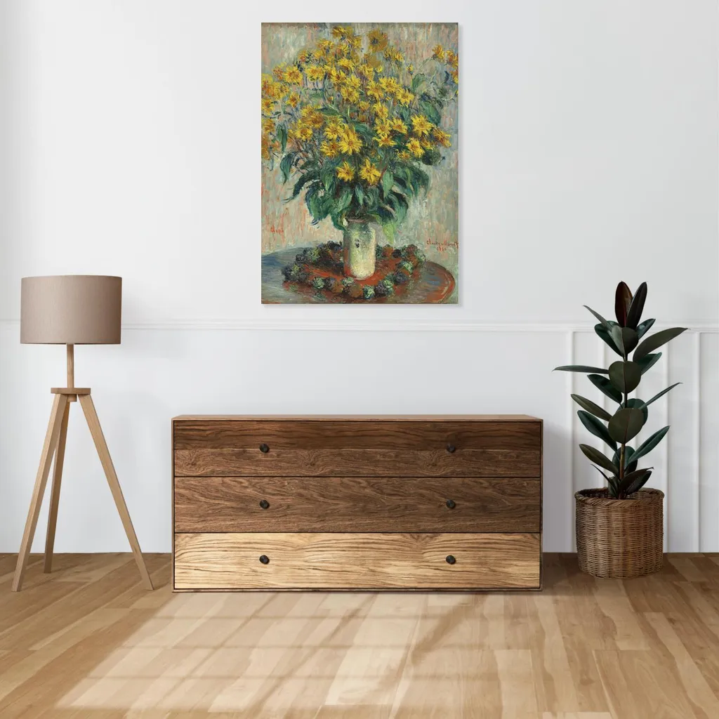 Affiche d'art Monet Fleurs de topinambour décoration murale - 2