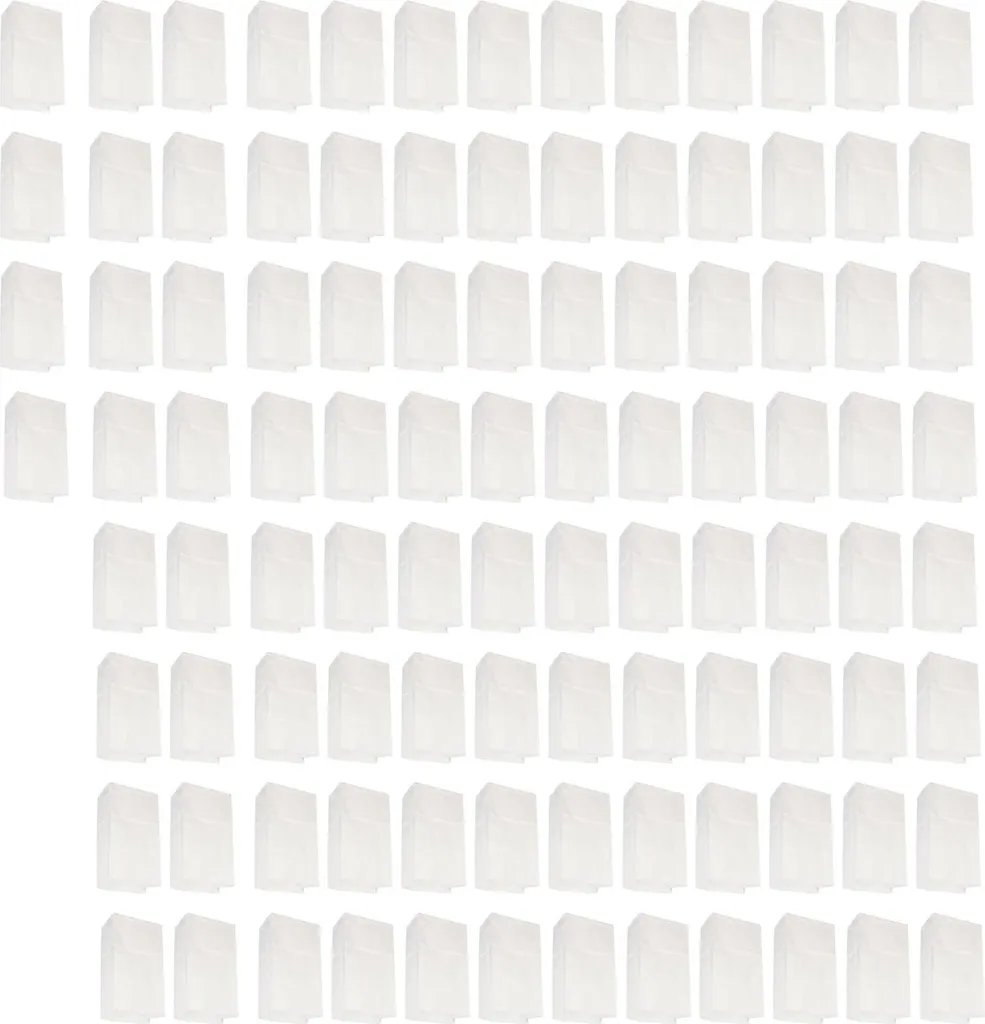 Lot de 100 sacs en papier blanc 24x13x8 cm pour contact alimentaire direct