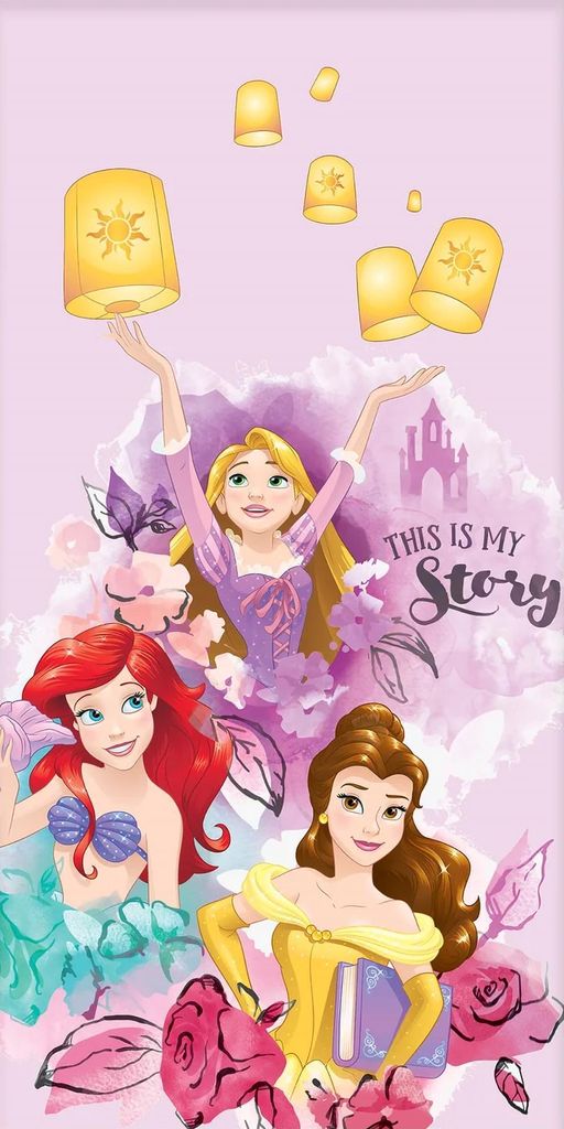Ręcznik kąpielowy Disney Princess 60 x 120 cm Zdjęcie produktu 