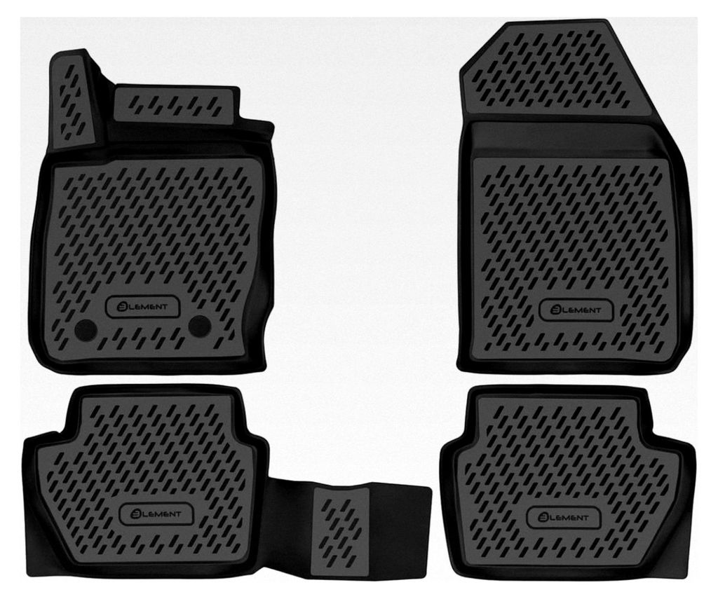 3D Gummimatten Set für Ford Fiesta | Mk6 VI | 2008-2019 | 100% passgenaue Fußmatten, robuste Universal Fußmatte, Gummimatten für Autos