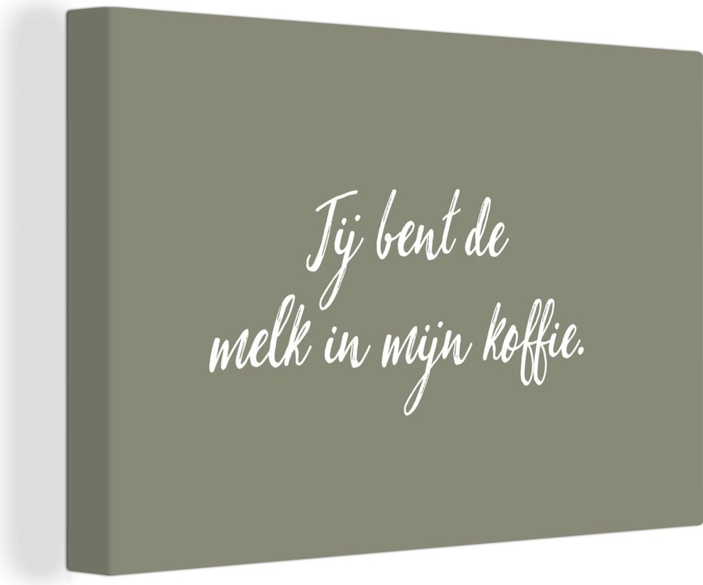 OneMillionCanvasses - Leinwandbilder - 150x100 cm, Zitate - Kaffee - Sprichwörter - Du bist die Milch in meinem Kaffee - Partner, Wandbilder Kun...