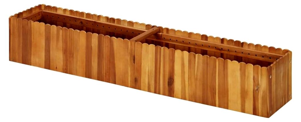 Hochbeet aus Akazienholz 150 x 30 x 25 cm, Palettenrahmen, Hochteich, Gemüsebeet, Kräuterregal für Balkon, Blumenbeet, Kräuterspirale, Tomatenb...