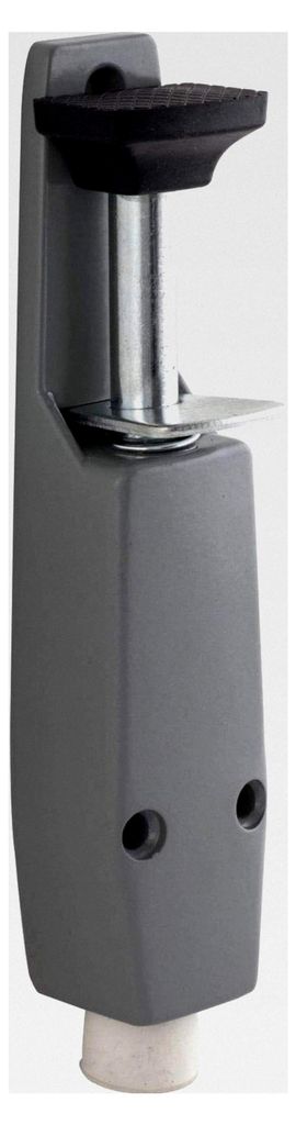 Türfeststeller, starke Ausführung, große Trittplatte, silber, Fußbetätigung, Hub 30 mm, 1 Stück