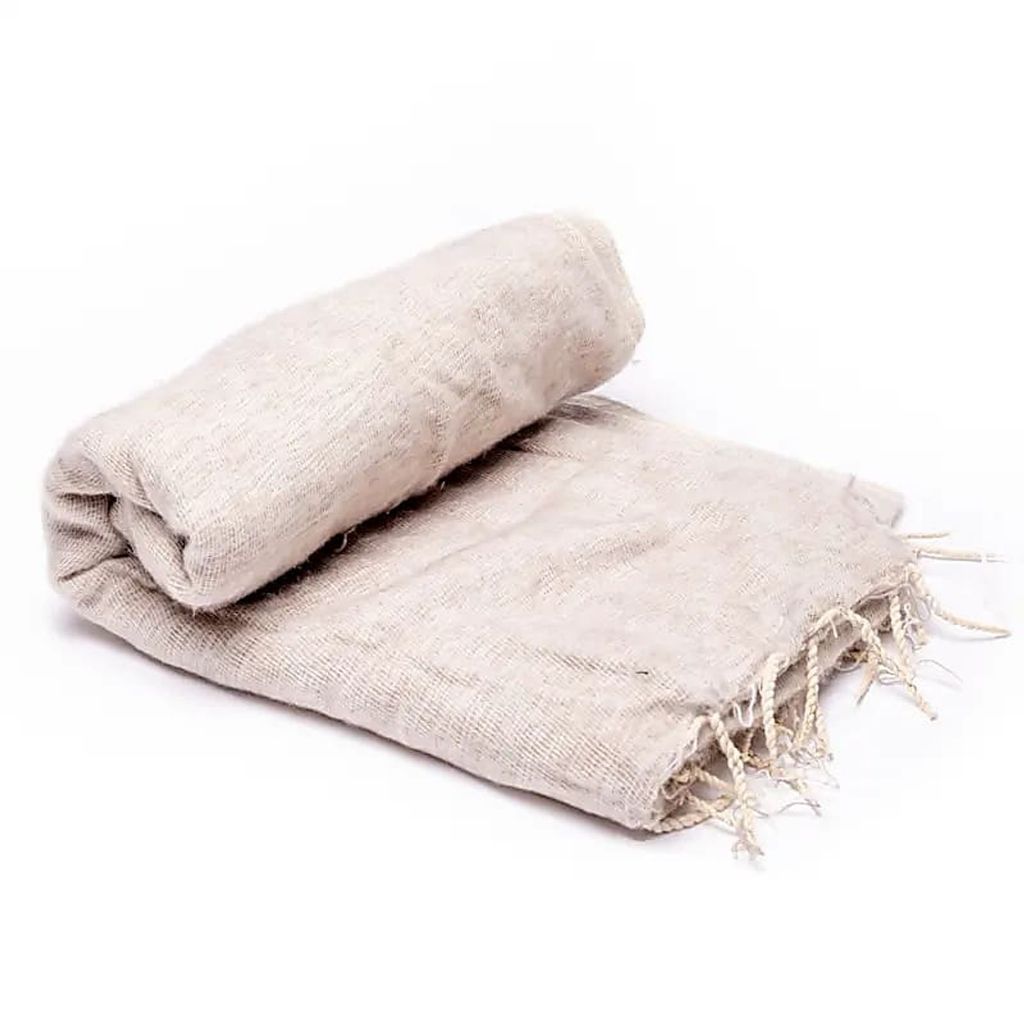 Meditationstuch XL Beige – 115 x 245 cm Produktbild 