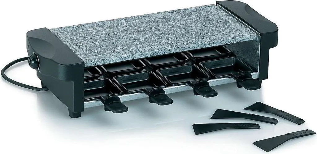 Grill Raclette Kela Ceneri 1000W | Pietra Granito per 8 Persone