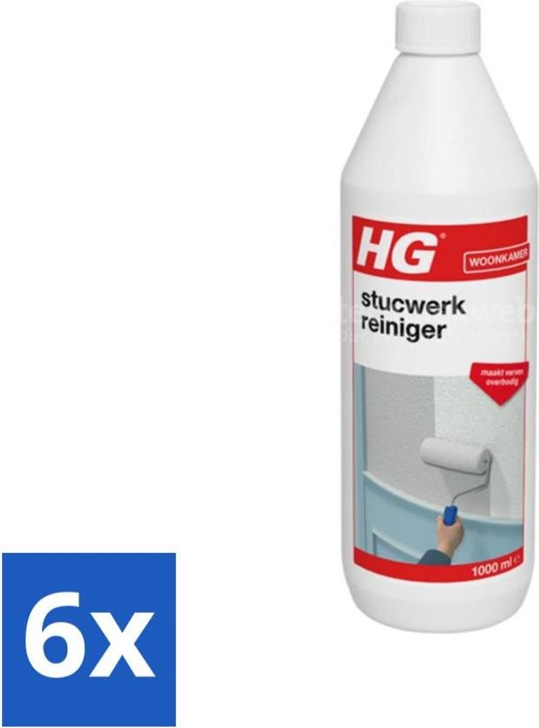 HG – Putzreiniger – Sehr schnell wirkend – Gründliche Reinigung – 1 l - Vorteilspack - 6 Stücke