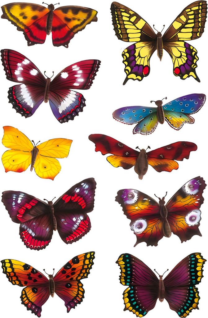 HERMA 3349 10x Sticker DECOR Schmetterlinge, beglimmert Produktbild 