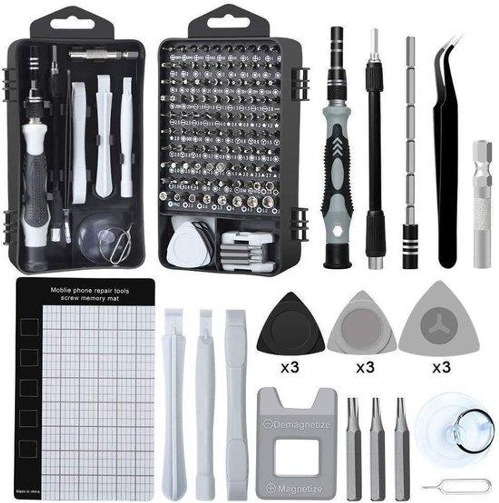 Mikroskopisches Werkzeug-Set aus 122 Teilen - Finesschraubendreher-Set - Reparaturkoffer für drahtlose Geräte, Mobiles, Fotoapparate, Uhren, Bril...