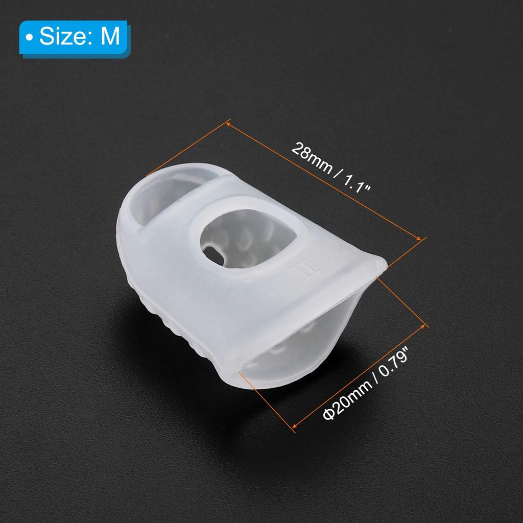 0.79" 30Pack Gummi Fingerspitze Silikon Daumen Fingerkuppen Schutz Abdeckungen Polster Fingerhut fš¹r Gitarre Spielen Bš¹ro Z?hlen N?hen Klar M...