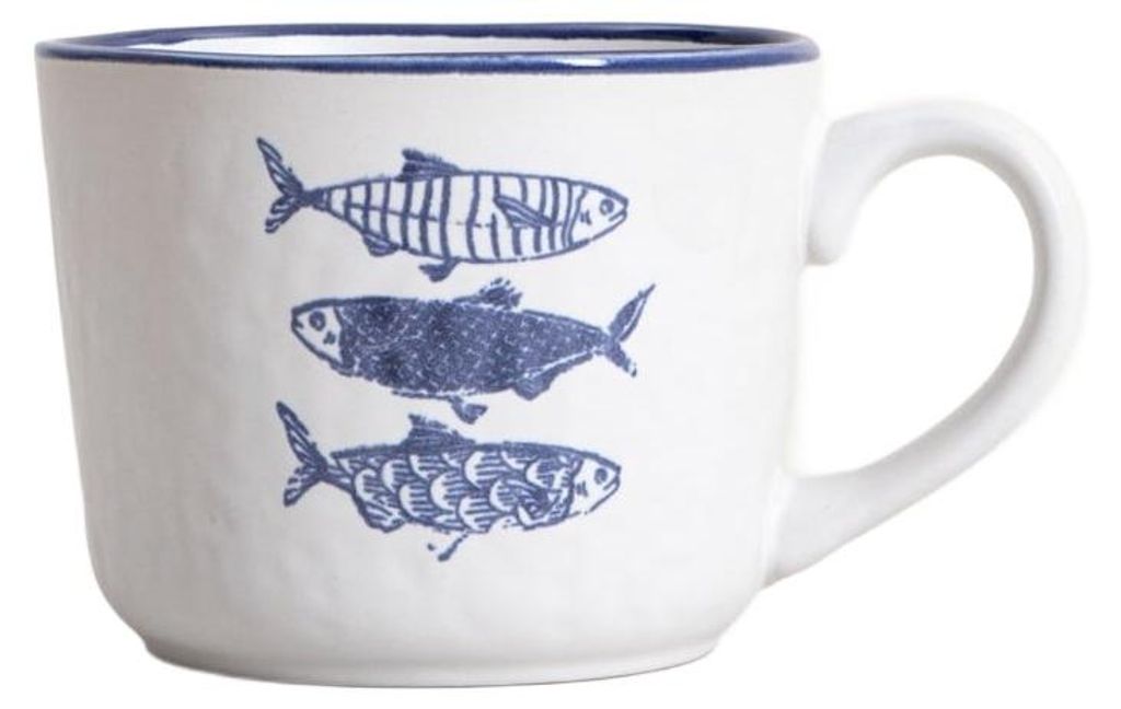HOMLA NILGI Becher mit Fisch waagerecht 0,4 l
