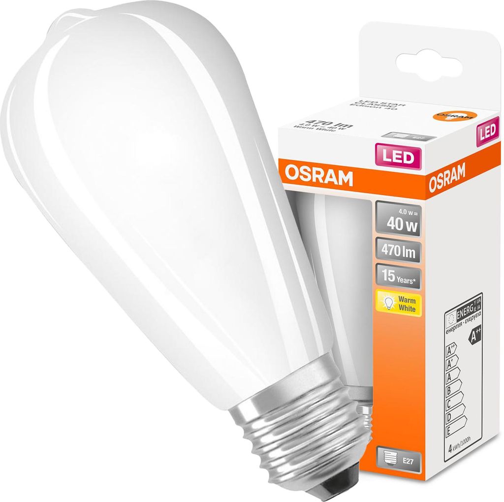 LEDVANCE 4058075434387, 4 W, 40 W, E27, 470 lm, 15000 h, Produktbild 