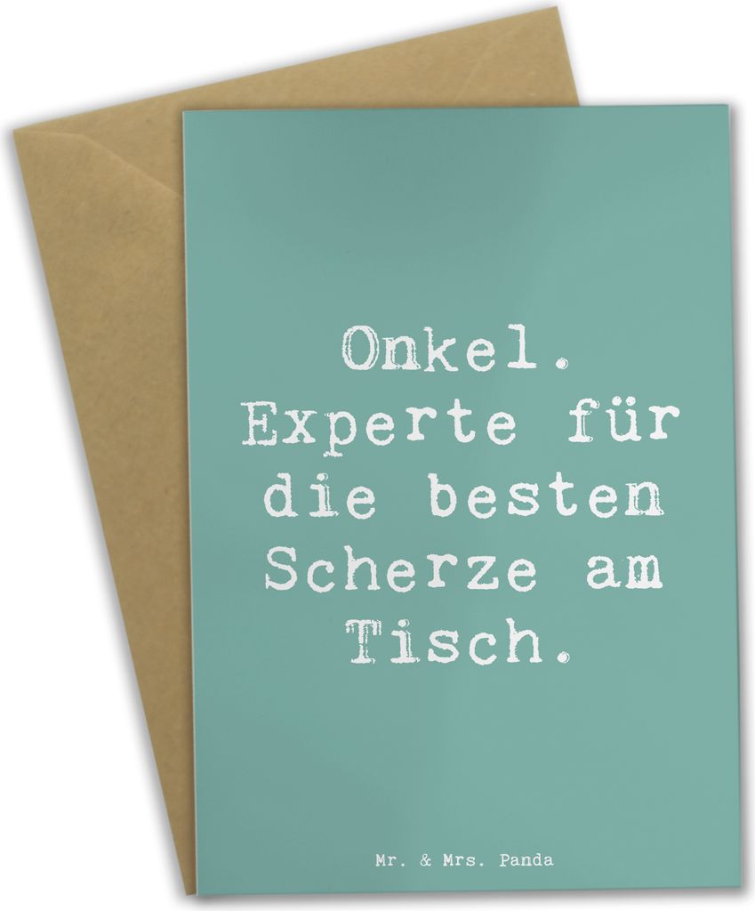 Mr. & Mrs. Panda valentinstagskarte Spruch Onkel Scherzkönig - Meeresbrise - Geschenk, Grußkarte, osterkarte, Liebe, Geschenke, einladungskarten,...
