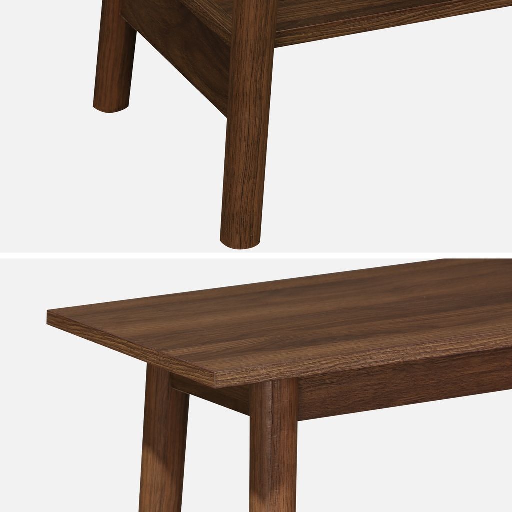 sweeek - Skandinavische Konsole 1 Regal - Nussbaumfarben Produktbild 5