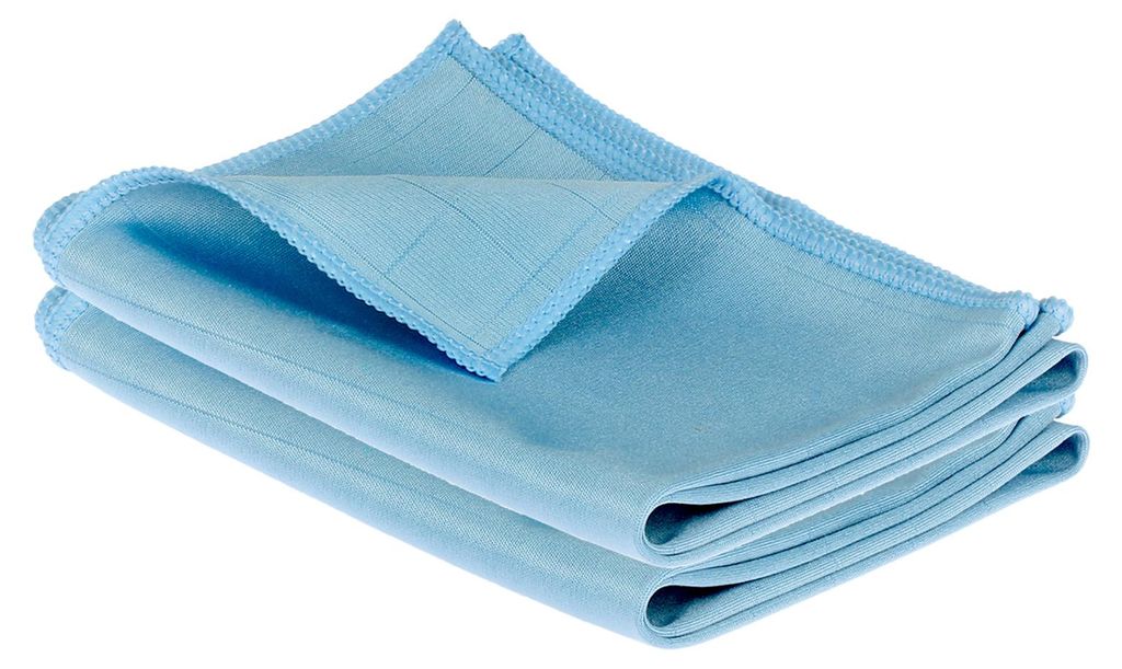 2 Stück Mach1 Mikrofasertuch 40x60cm Blau Premium Mikrofaser Glastücher mit 220 GSM in Profiqualität– Keine Streifen und Schlieren – fusself...