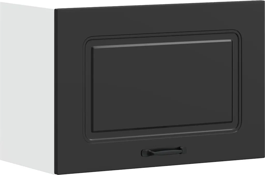 Parete Cucina Kalmar Nera: Mobile Componibile Legno Alta Qualità