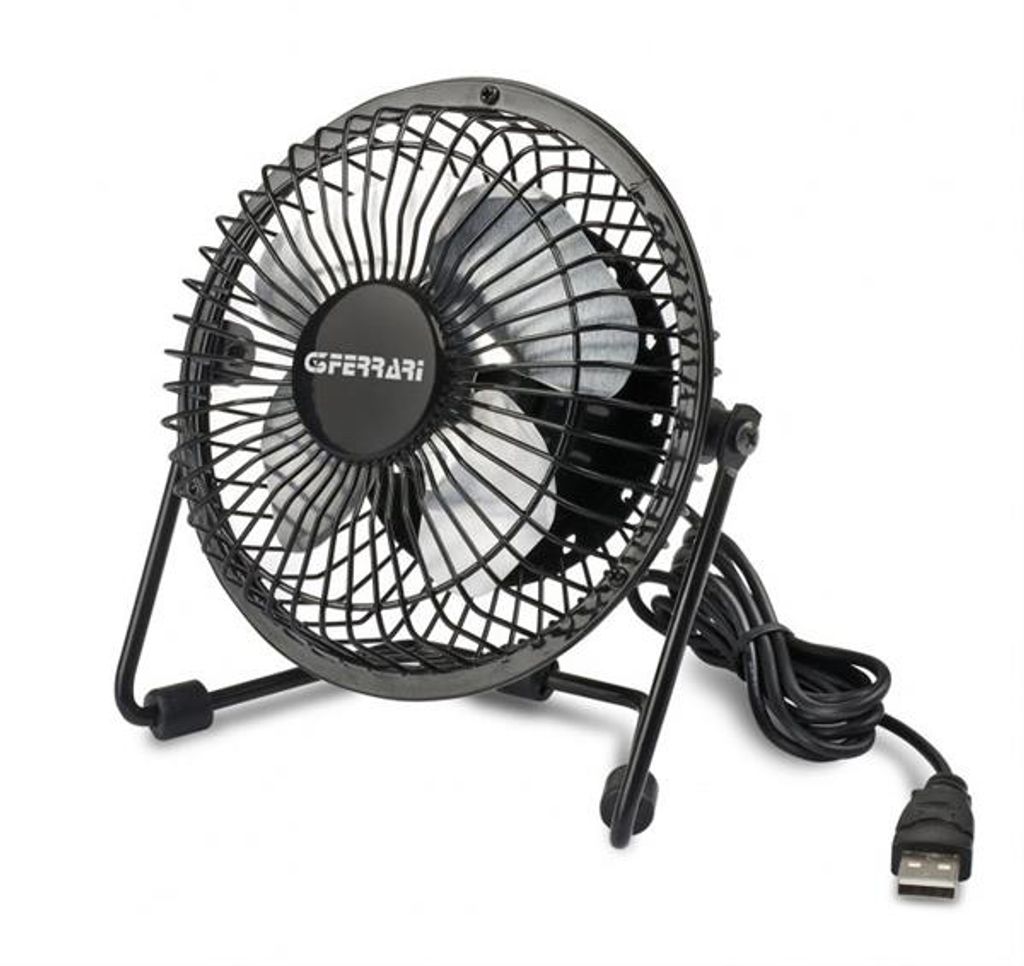 G3 Ferrari Amico, Haushalts-Lamellenlüfter, Schwarz, Tisch, Aluminium, Metall, 10 cm, USB