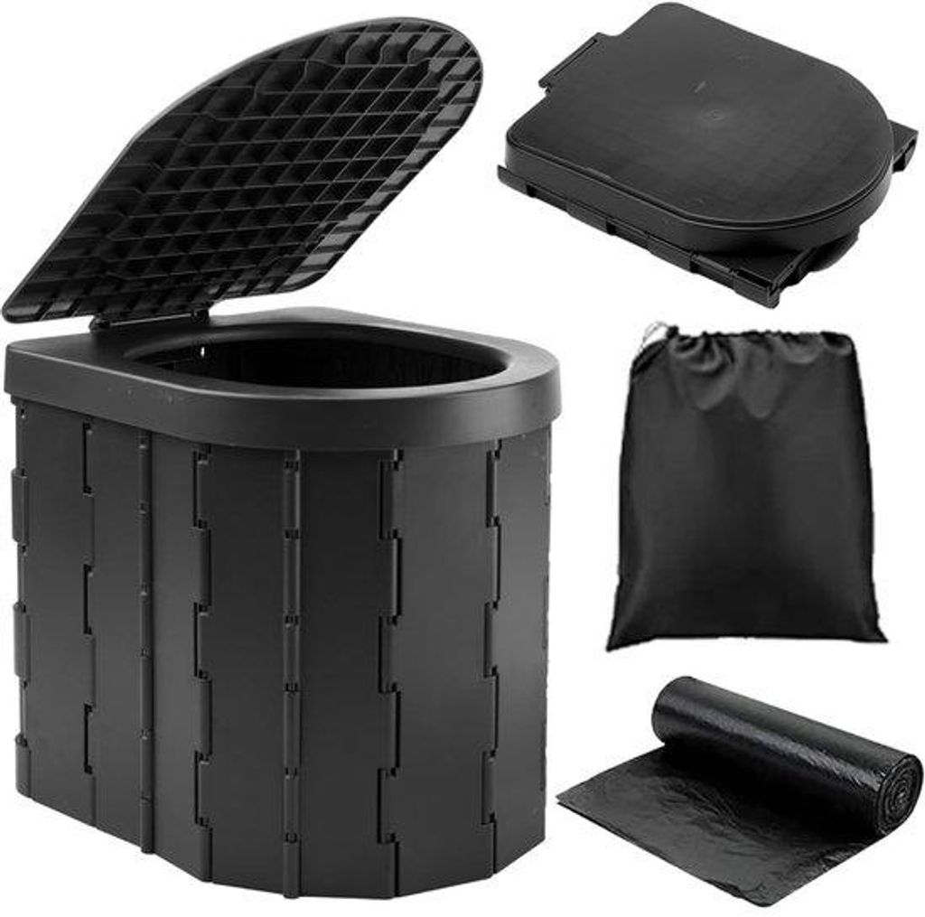 Portable Toilet - Reisgeeignet - Selbstfälliges Toiletten - Faltbar - Ideal für den Einsatz im Freien oder Innen - Campingtoilette für den Autoe...