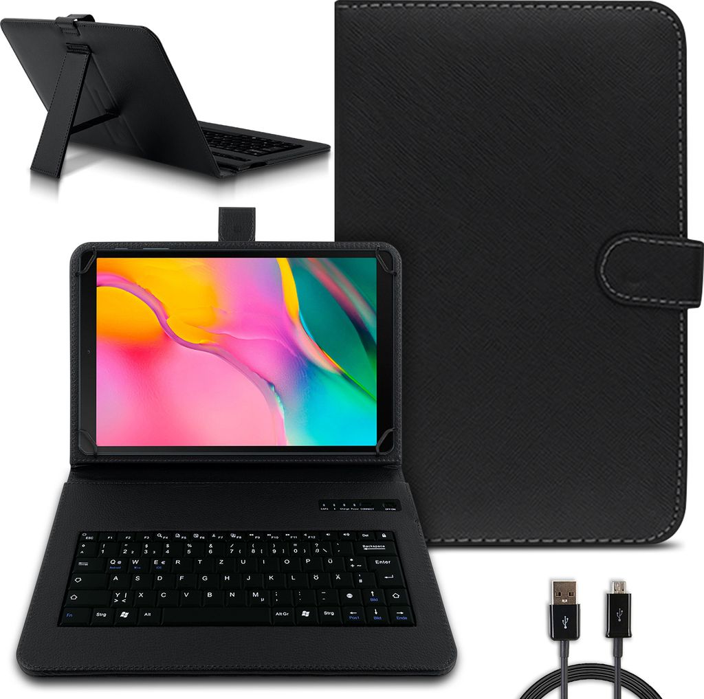 Tastatur Tasche für Samsung Galaxy Tab S11 S10 S9 FE Lite Bluetooth Hülle QWERTZFarben:Schwarz