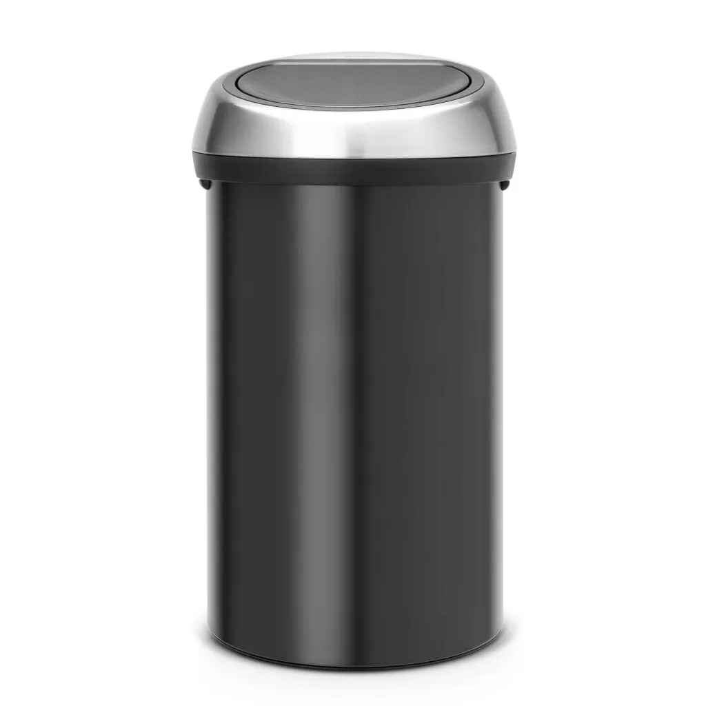 Poubelle tactile 60 litres Brabantia Matt Black système Soft-Touch