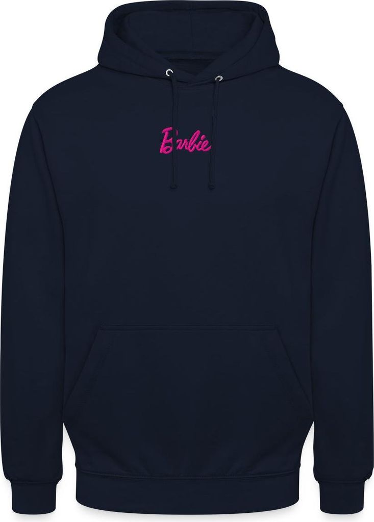 Spreadshirt Barbie Logo Stick Geschenkidee Uni Hoodie, XL, Navy