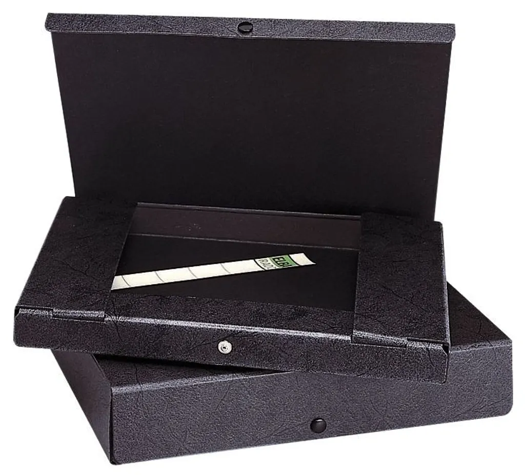 Cartella Documenti Nera Elba A4 Hartpappe 40mm - Design Rigido