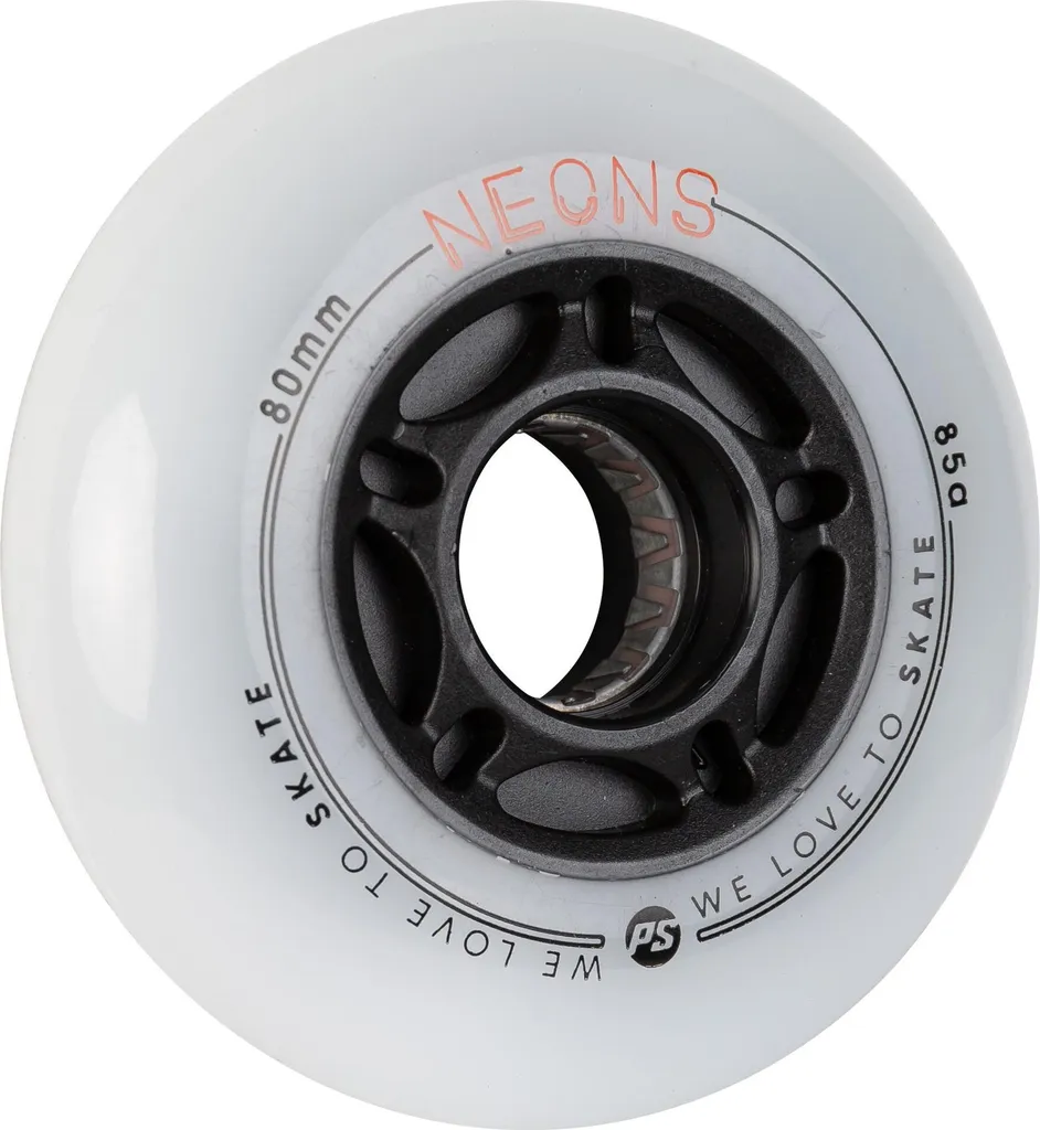 Roues 80mm 85A Orange Powerslide Neons Haute Résistance pour le Freeride