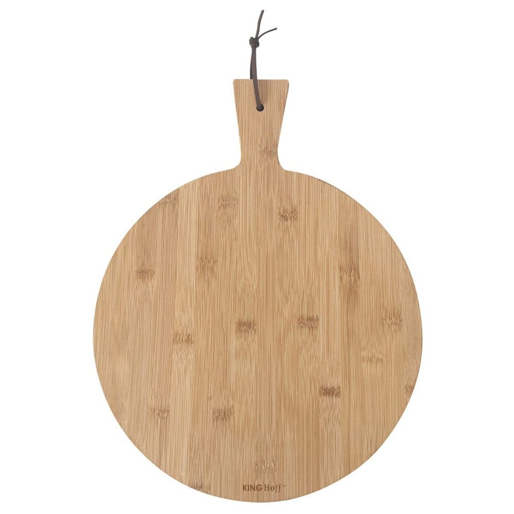 KINGHOFF KH-1673 Pizza-Servierbrett aus Bambus, 30 cm Produktbild 
