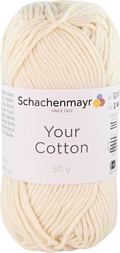 Schachenmayr Your Baumwolle 00002 Natural Strickgarn