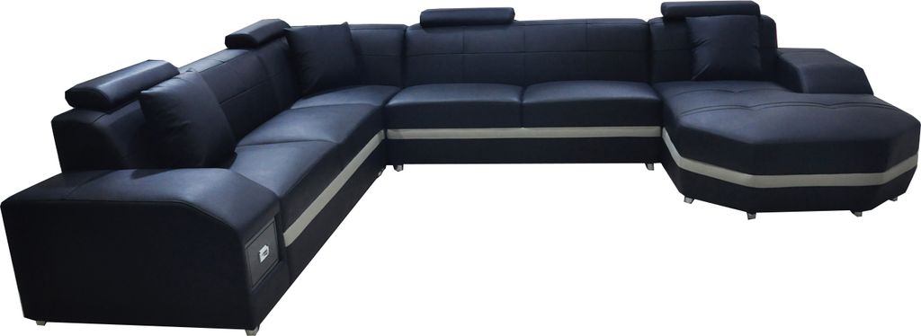 Ecke Leder Modern xxl Couch Wohnlandschaft Sitz Polster Couchen Sofa U-Form Neu