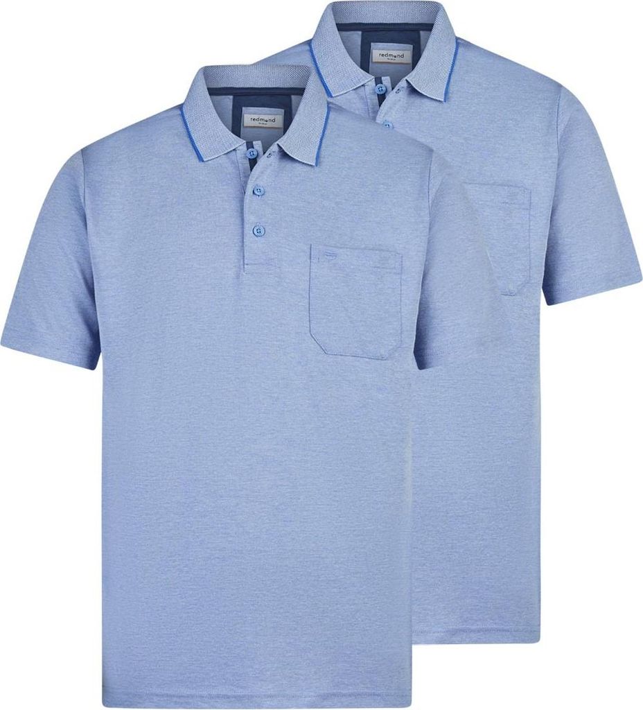 Redmond 2er Pack Basic Poloshirt Weiches Material mit hohem Komfort, Vielseitiges Basic für jeden Tag, Klassischer Schnitt mit Polokragen