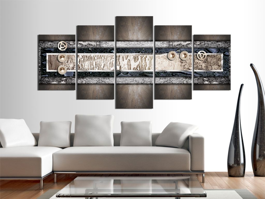 Akustikbild Abstrakt 200x100 cm Bilder Akustikschaum Hochleistungsschallabsorber Schallschutz Leinwand 5 tlg Wandbild Raumakustik Schalldämmung 02...