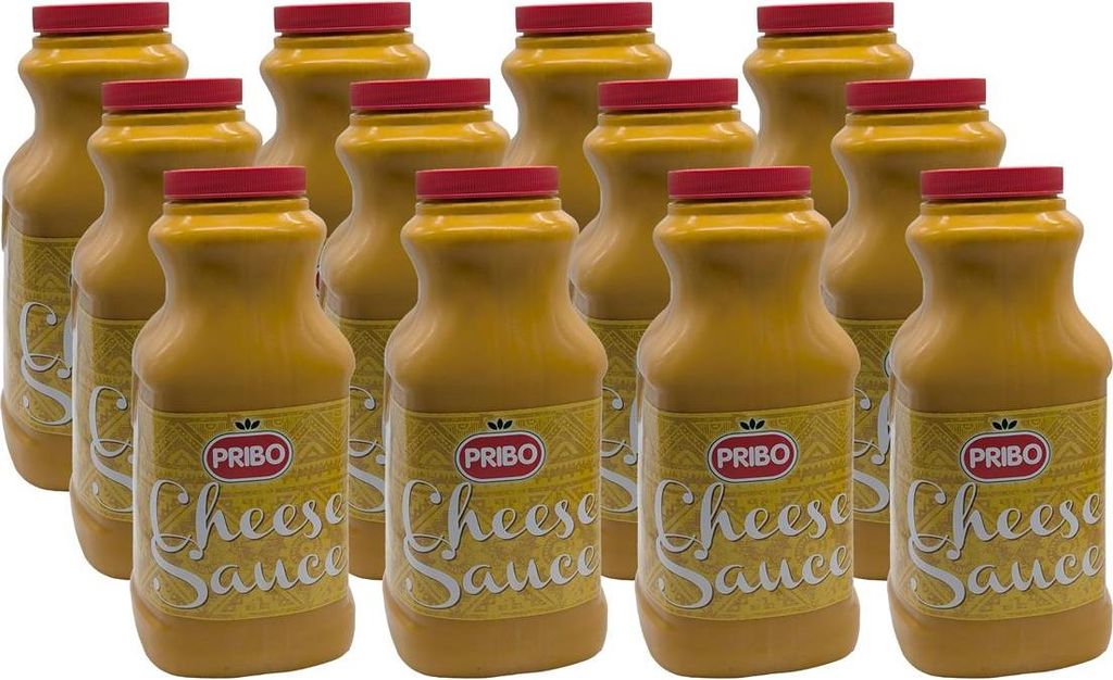 Große Cheese-Sauce Käse-Soße, Dip-Topping-Spoße, einfache Dosierung & Lagerung, von PRIBO 12x 2400ml