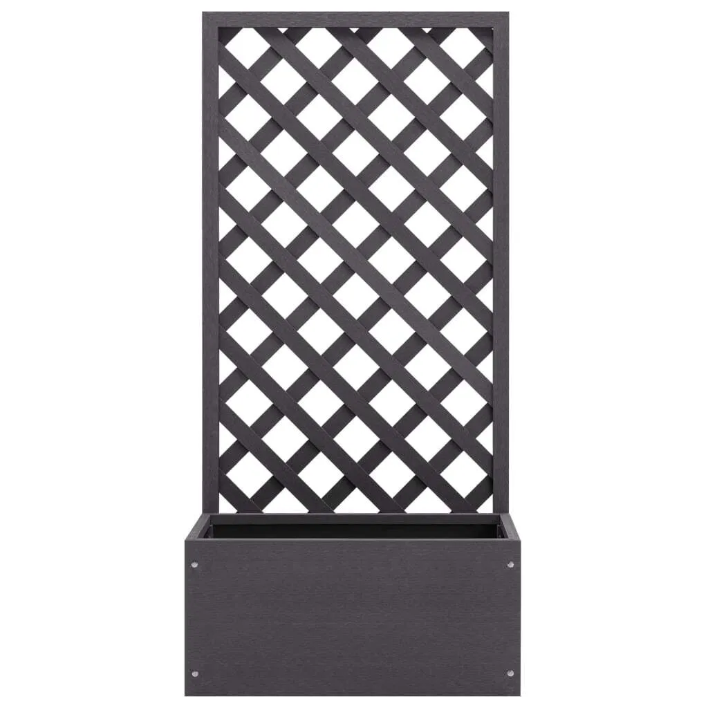 Bac à fleurs treillis en WPC imputrescible 65 cm pour plantes grimpantes