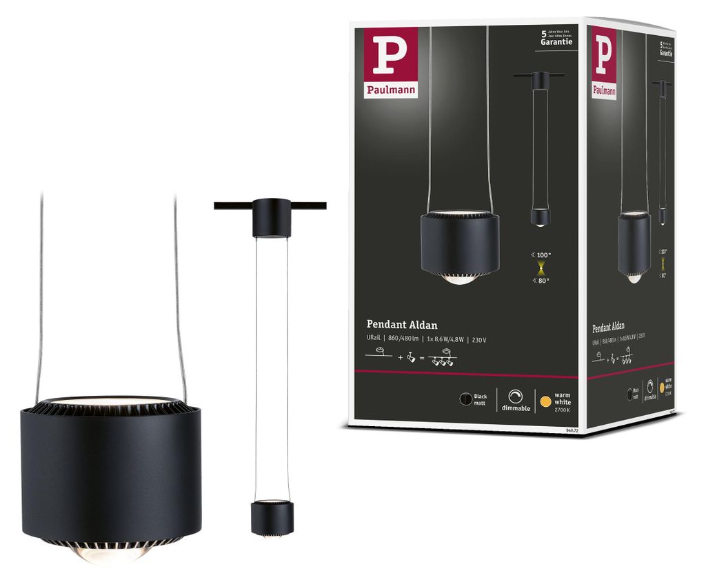 Paulmann URail LED Pendel Aldan Produktbild 