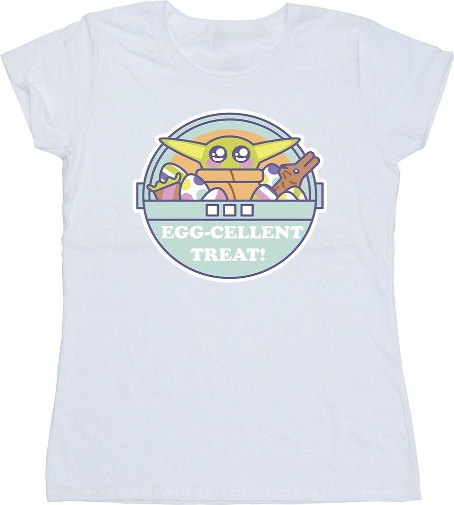 Star Wars - "The Mandalorian Eggcellent Easter" T-Shirt für Damen BI43461 (XXL) (Weiß)