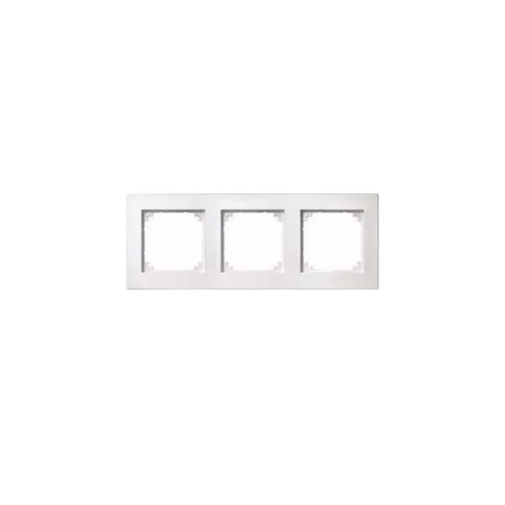 Merten 486319 Cadre M-PLAN Triple Blanc Polaire pour Interrupteur Schneider