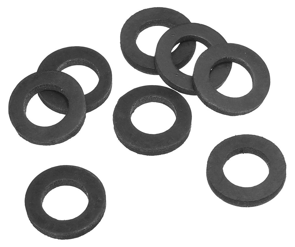 8 Gummiringe, schwarz, 14 mm Innendurchmesser, 24 mm Außendurchmesser, 3 mm dick