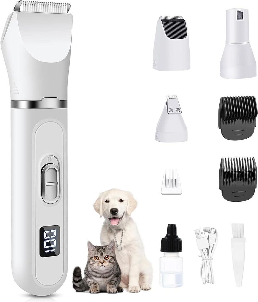 Stille trimmerset voor katten, professionele haartrimmer Productafbeelding 