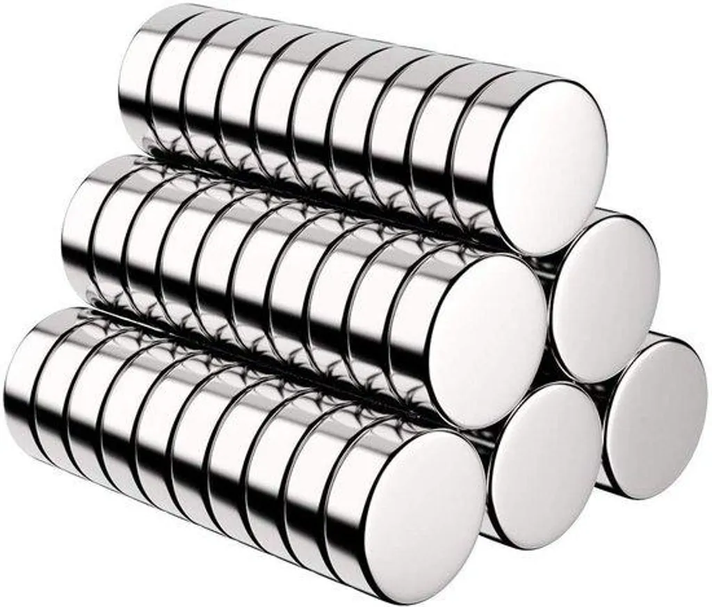 Lot de 60 aimants de bureau blancs 10x3 mm avec boîte de rangement