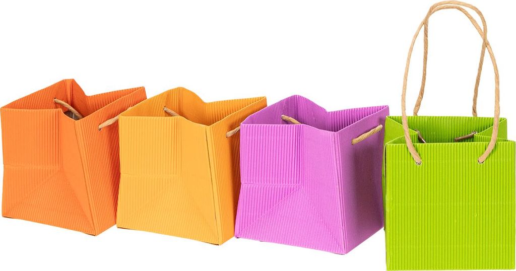 Praktische Tragetasche aus Papier mit Griffen für kreative Dekorationen, 8 Stück