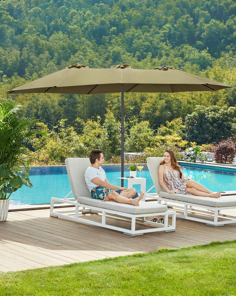 SONGMICS Sonnenschirm 460 x 270 cm UPF 50+ mit Kurbel ohne Produktbild 